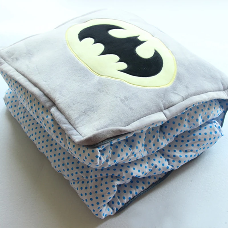 Super hero design style blanket air conditioning quilt pillow three