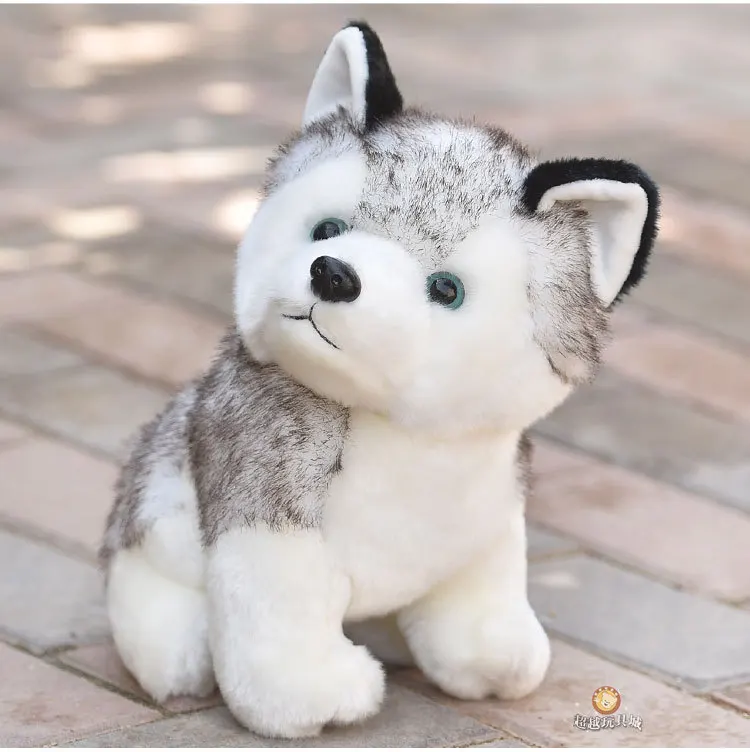 1 Pcs 20 Cm Kawaii Puppy Boneka Mainan Lucu Simulasi Anjing Husky