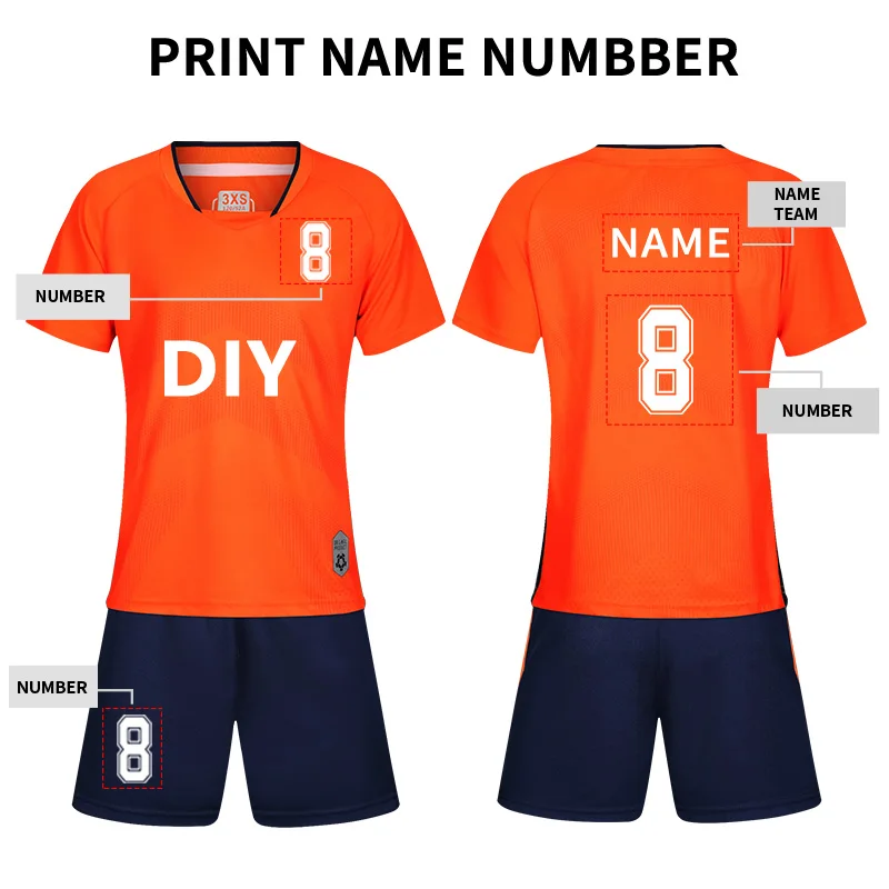 Футбольная форма, Camisetas De Futbol,, футбольная Джерси, Франция, Джерси, футбол, на заказ, Джерси, Футбольная Одежда, футбольные комплекты для мальчиков - Цвет: orange DIY