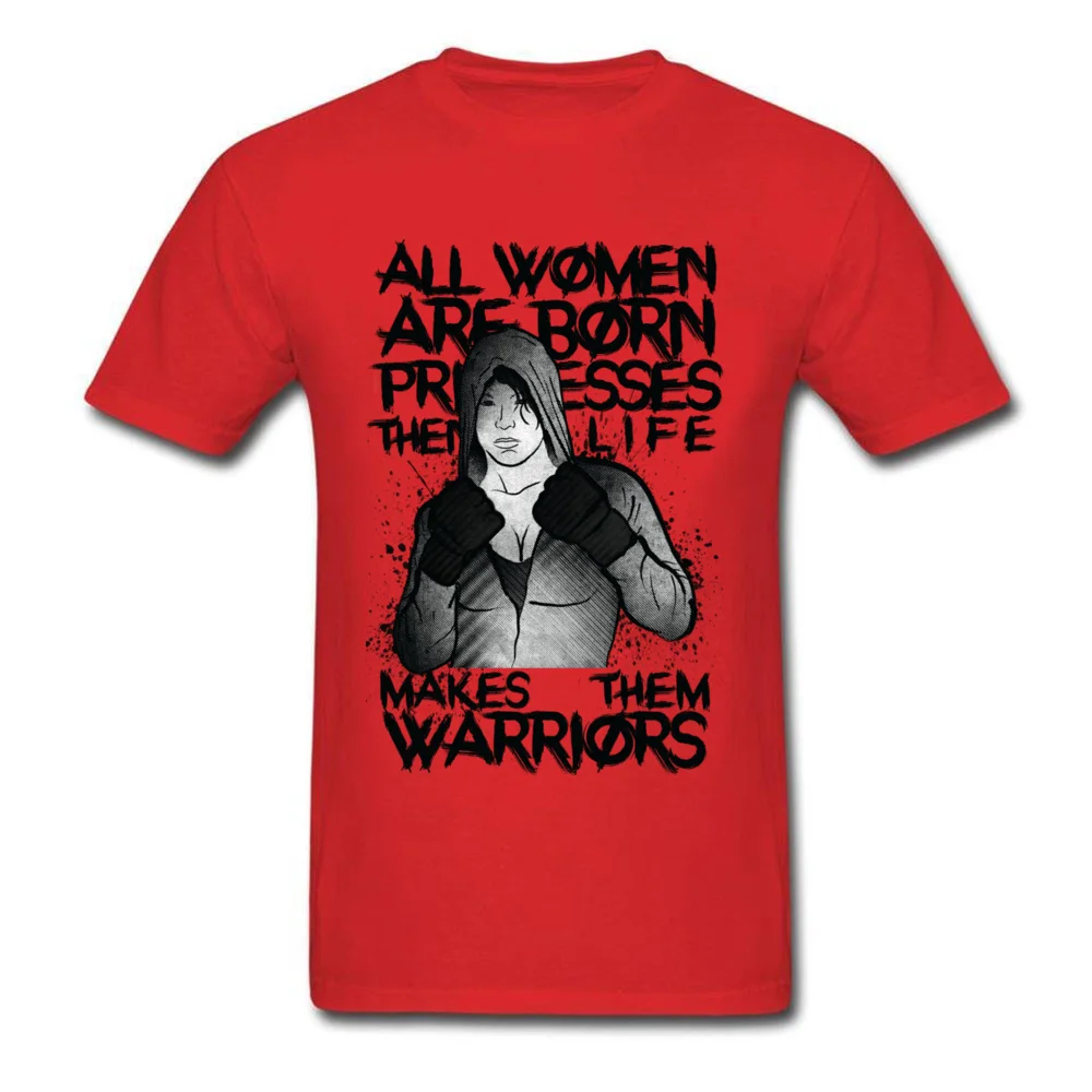 MMA Female Fighter T-shirts Design Short Sleeve Designer Round Collar 100% Cotton Fabric Tees Tee Shirt for Men Summer/Fall MMA Female Fighter red