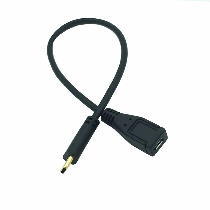 Позолоченный 25 см USB3.1 Тип C штекер к микро USB 3.1 5Pin гнездо Кабель для передачи
