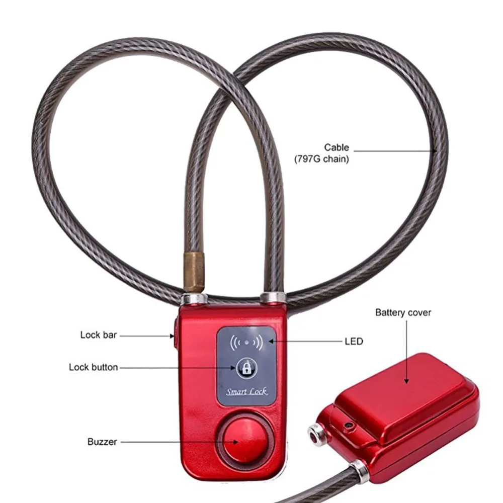 Велосипед для Bluetooth Smart Lock APP управление Авто сигнализация Анти-Вор безопасный замок для двери для IOS для Android
