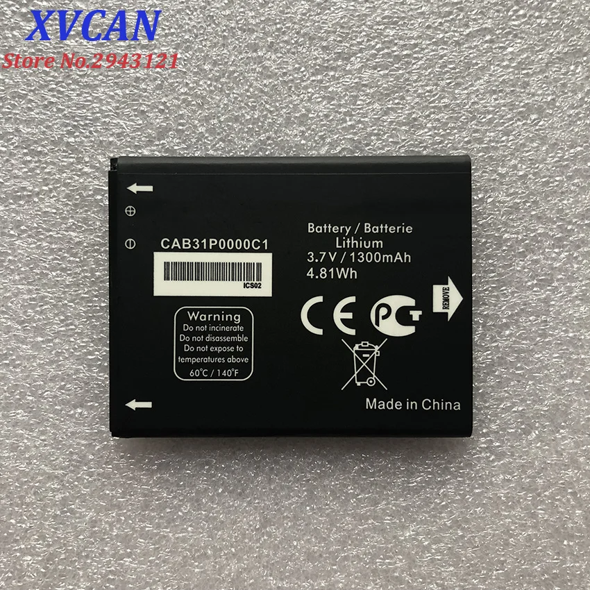 

New CAB31P0000C1 CAB31P0000C2 1300mAh TLI014A1 Battery for Alcatel One Touch 918 OT-918 OT-918S OT-918N 4012 4012A 4012X