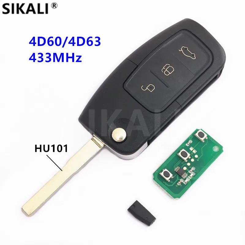 3 кнопки дистанционный Автомобильный ключ для Ford C Max D S Focus Mondeo Fiesta Galaxy Fusion KA 4D60 или