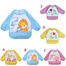 תינוק ליקוק & גיהוק בגדים ארוך שרוול עמיד למים סינר פעוט ילד האכלת אמנות סינר מגבת תינוק ליקוק לתינוקות אביזרי @ 40(China)