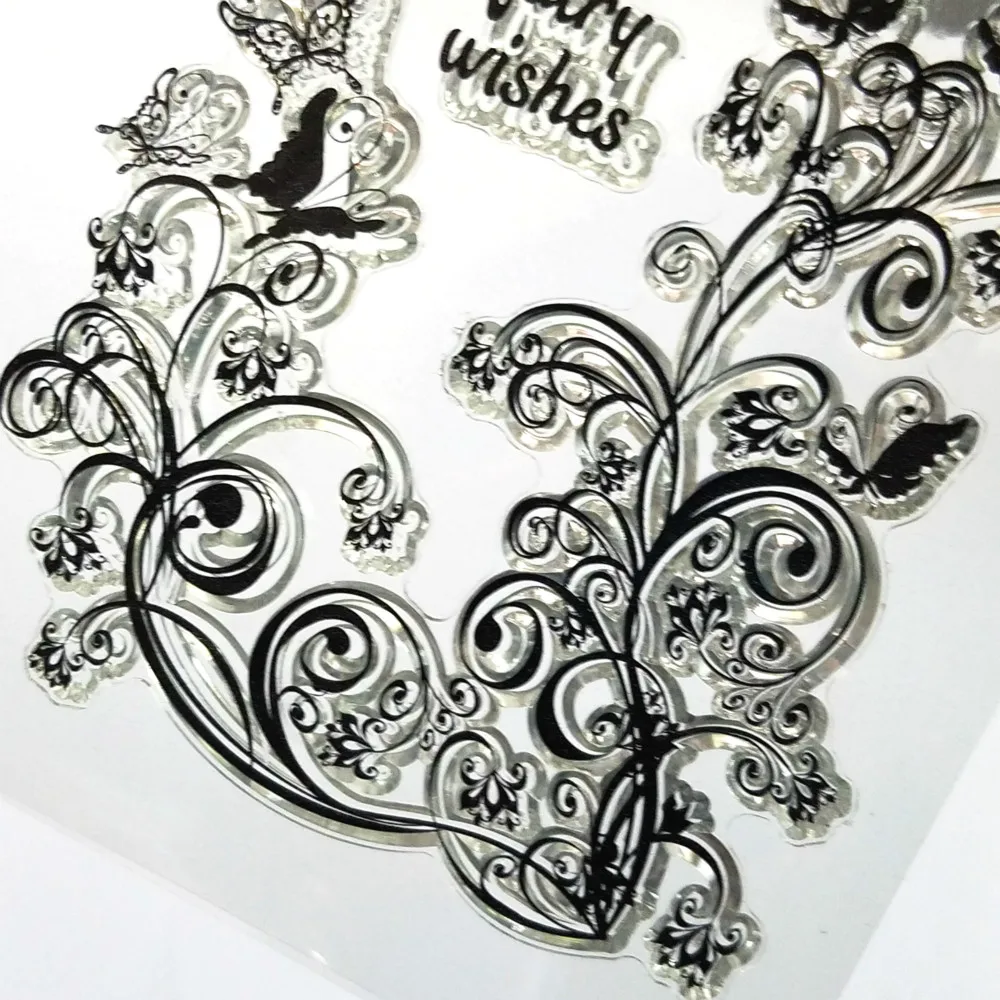 Silicone Flower Fairy Silicone Clear Stamp Seal Stamper Scrapbooking Diary Card Craft