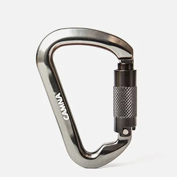 

25KN Mountaineering Carabiner Rope Clip Hook Key Chain Rock Climbing Rappelling