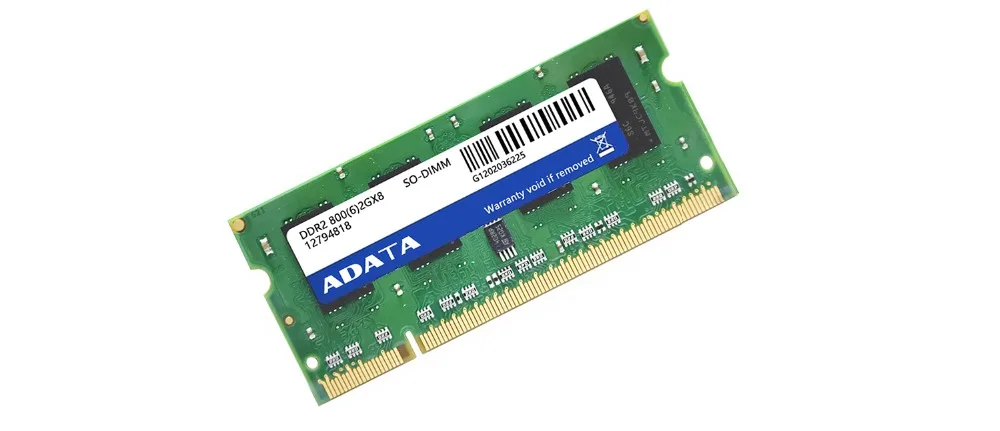 Ноутбук AData 4 Гб(2 шт x2гб) DDR2 2 Гб ОЗУ 800 МГц PC2-6400U SO-DIMM 240PIN 1,8 V CL6