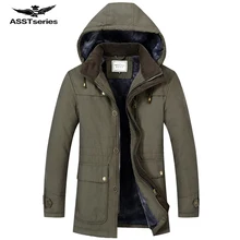 Зимняя новая мужская хлопковая одежда среднего возраста и старого кашемира и утолщенной хлопковой подкладкой модная теплая одежда CXY125.44