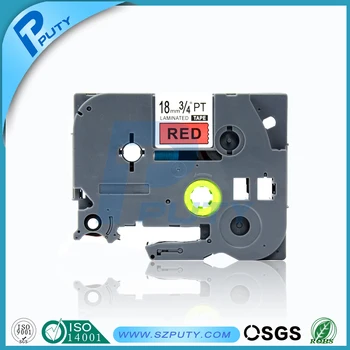 

PUTY 18mm Black on red 5pcs TZE441 TZe 441 TZ 441 TZ441 TZ-441 TZe-441 Laminated Adhesive Labels Tape Compatible For Brother