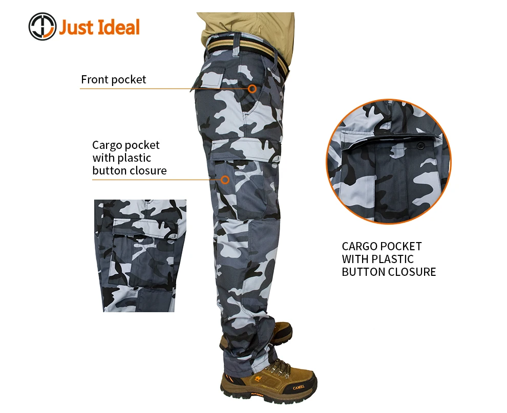 Мужские военные тактические штаны, камуфляжные повседневные штаны, солидные штаны с несколькими карманами, длинные брюки, прочные, высокое качество, плюс размер, ID660