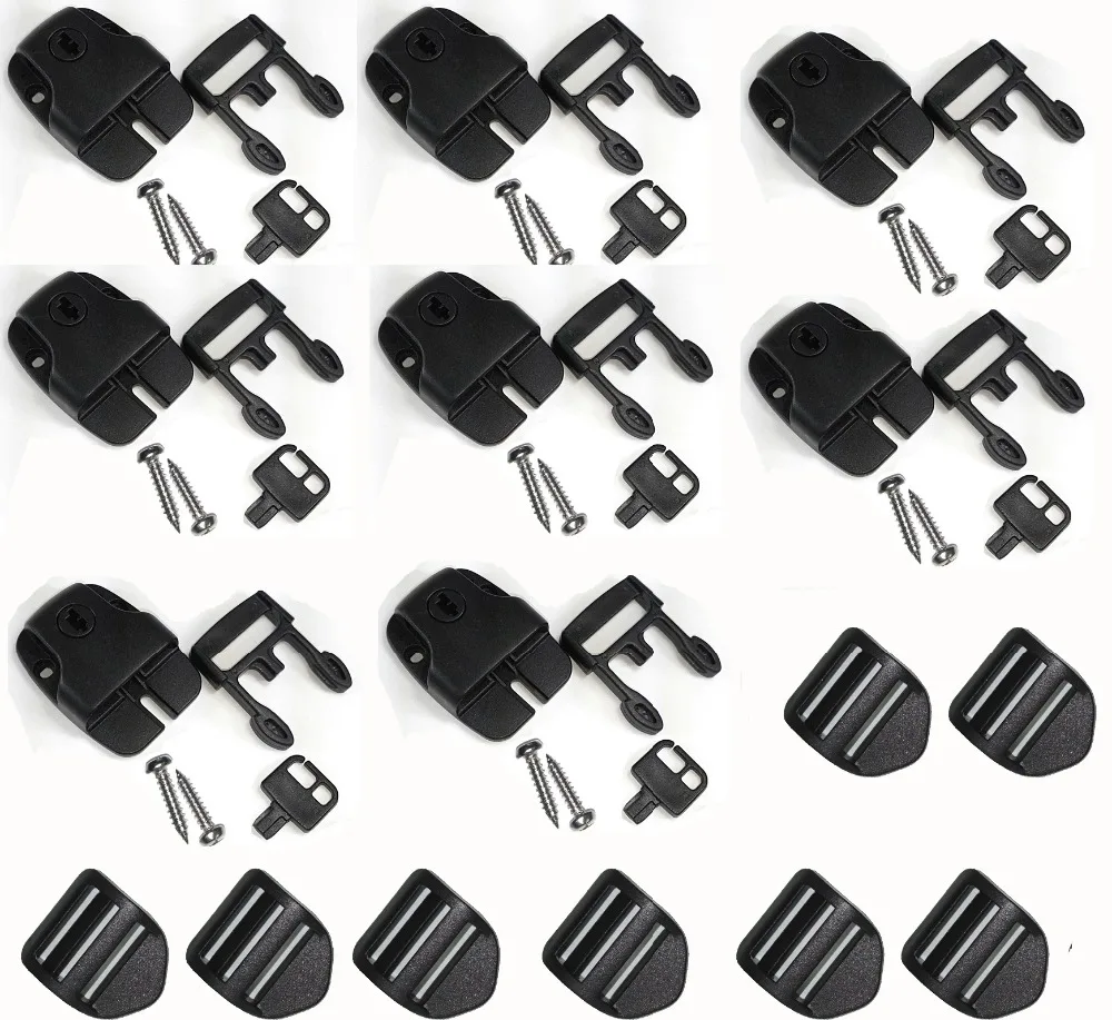 

8pcs Spa Hot Tub Cover Broken Latch Repair Kit Clip Lock with key and hardware with strap