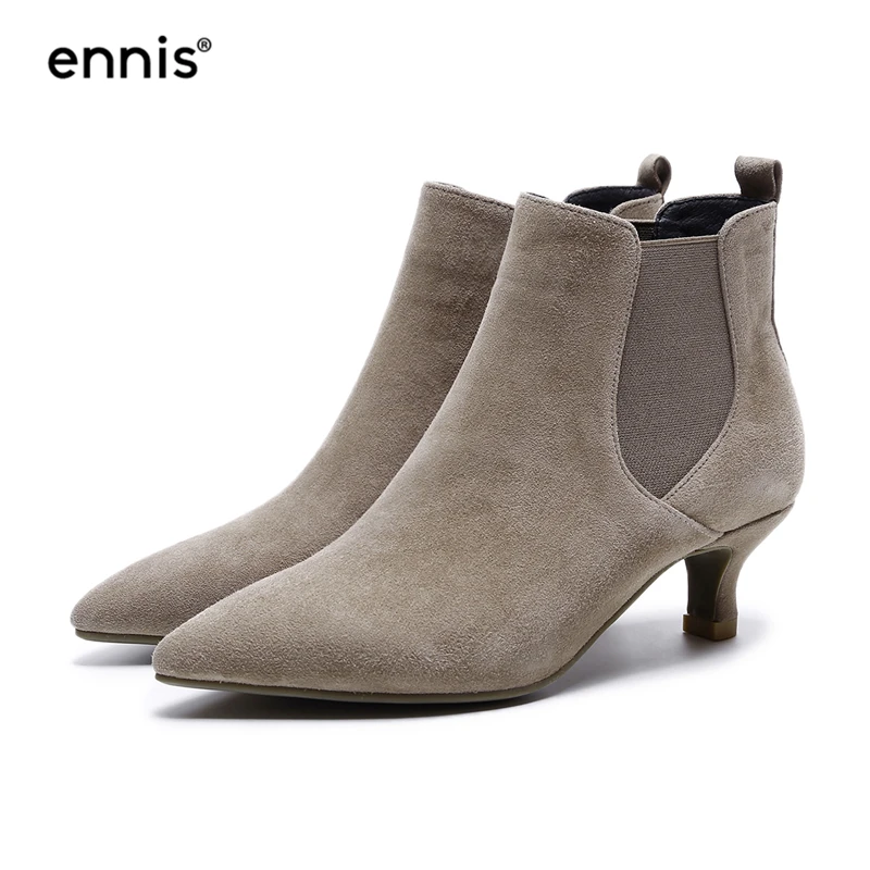 Véritable Chaussons khaki Daim Femelle Petit 2018 Cheville En Femmes Ennis Nouveau Talon A786 Bottes Chaussures Cuir Black Bout Élégant Européenne Pointu Design iPkuTZwOX