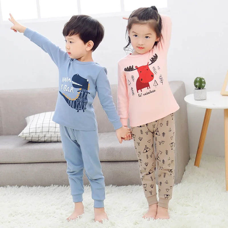 Autumn Winter Kids Pajamas Sets Baby Girl Clothes Boys Pyjamas Girls Pijamas Baby Sleepwear Children's Long Sleeve T-shirt+Pants