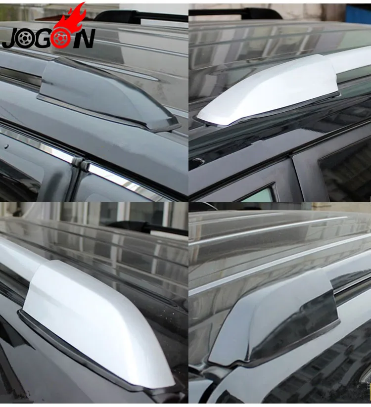ITrims Silver Car Roof Rack Rail End Cover Shell Cap Replacement 4PCS for Toyota Highlander XU40 2008-2013