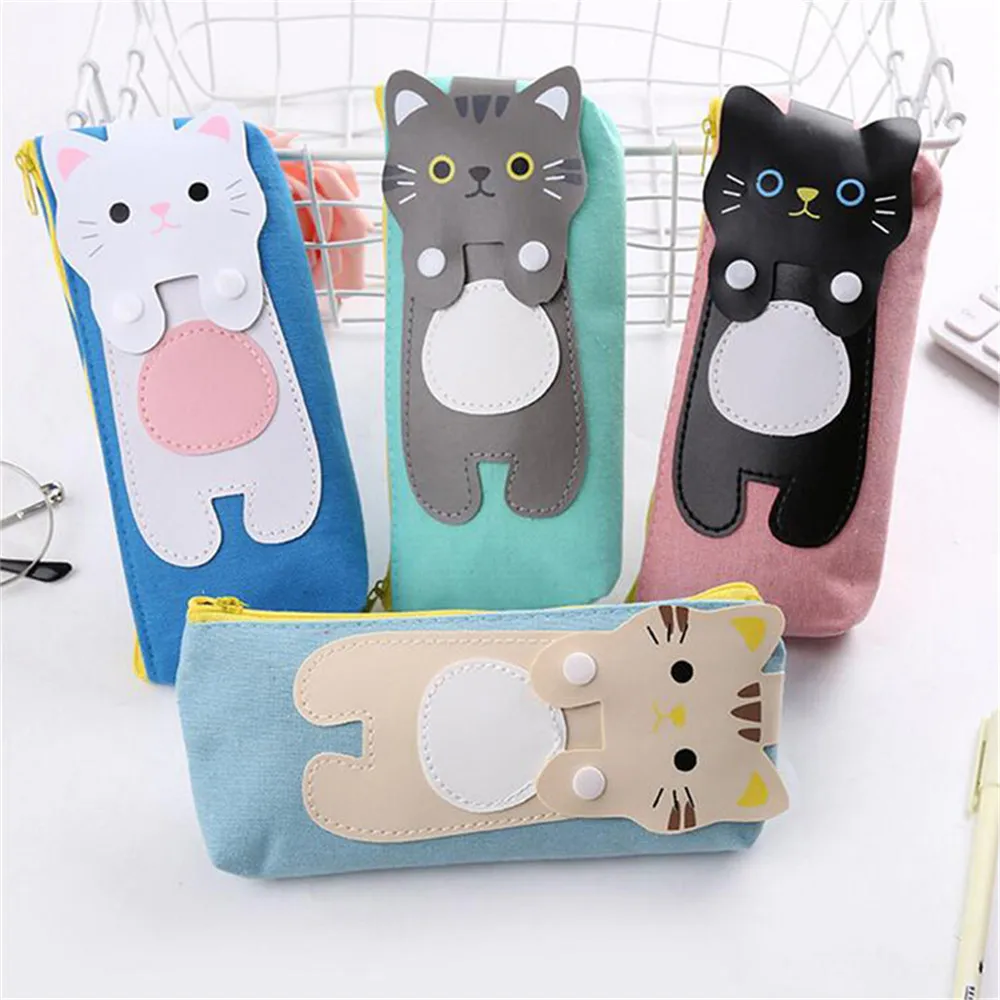 Ellenmar чехол для карандашей Kawaii Cats, чехол для карандашей, канцелярские принадлежности, поставка карандашей для хранения, чехол для карандашей, школьные принадлежности
