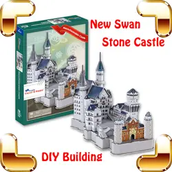 Подарок на Новый год Замок Нойшванштайн 3D модель головоломка Архитектура Бумага головоломки DIY разведки игрушка кубического здания