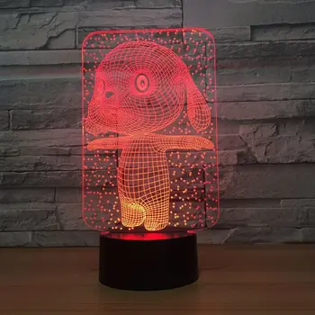 

Rabbit Bunny 3d Lamp Lovely 7 Colors Led Night Lamp For Kids Touch Led Usb Table Lampara Baby Sleeping Nightlight Drop Ship