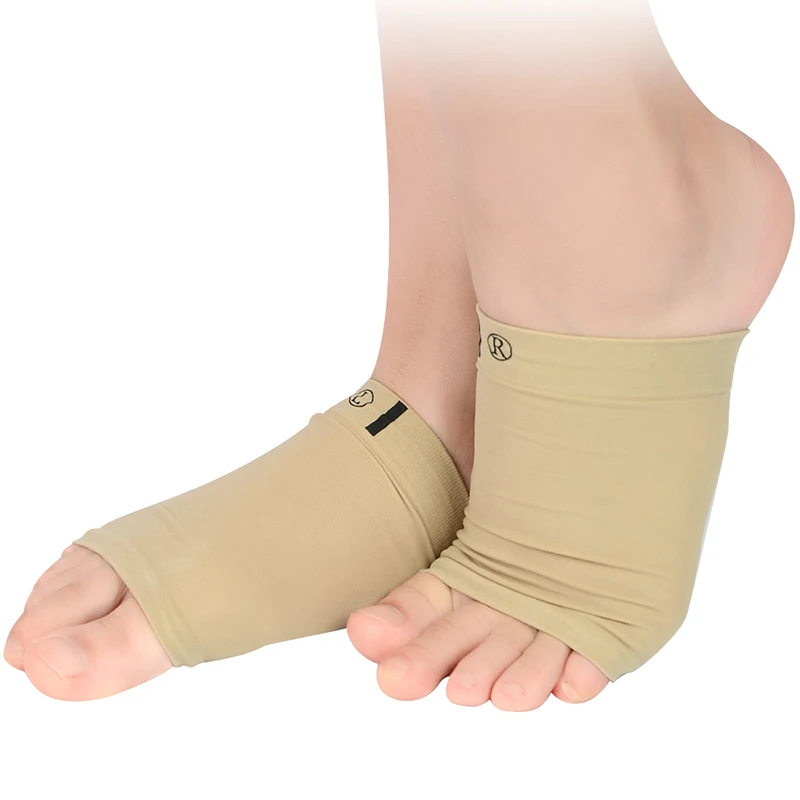 Elastic Breathable Unisex Massage Silicone Gel Foot Arch Care Insole Bandage, Alleviate Pain and Friction for All-day Comfort