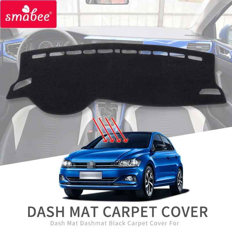 Для Volkswagen VW POLO MK6 2018 2019 2020 Противоскользящий коврик для приборной панели защиты от