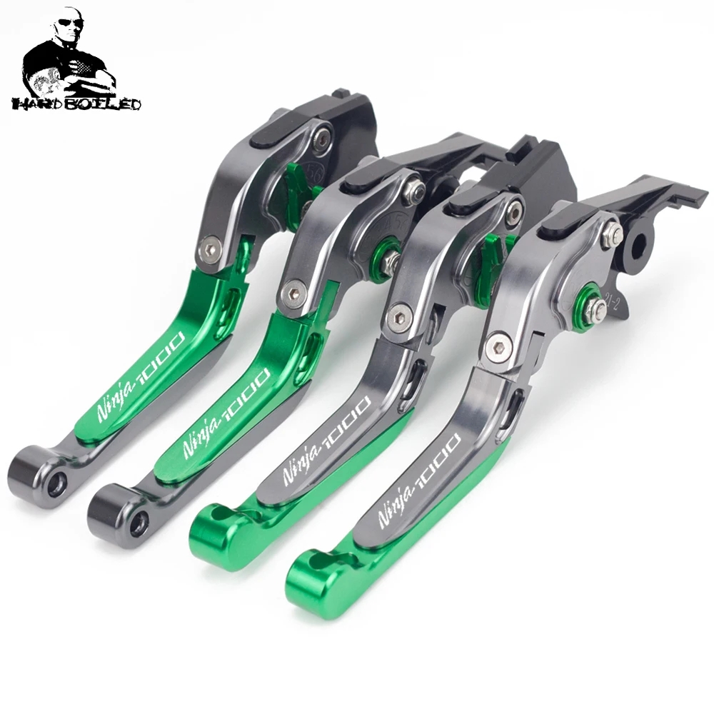 WITH NINJA1000 LOGO Folding Extendable Brake Clutch Levers For Kawasaki Z1000SX NINJA 1000 Tourer Z1000 SX 2017 2018 2019 (10)