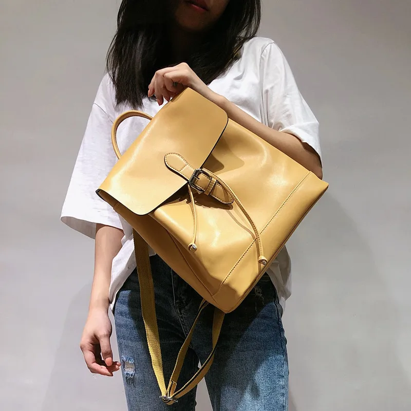 

Backpack Women 2019 New Korean Leisure Backpack Fashion Shoulder Bag Large Capacity Backpack Cowhide Soft