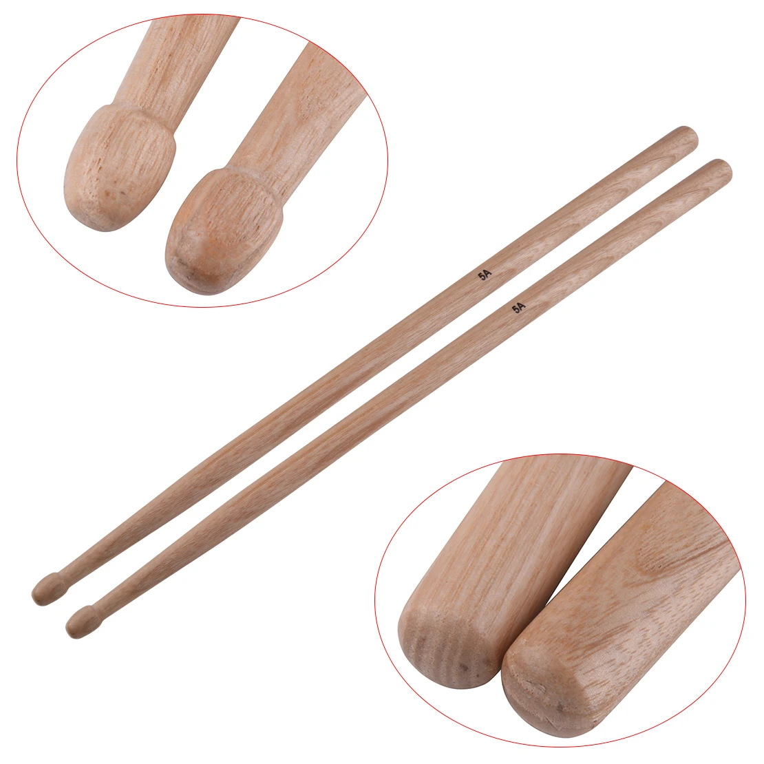 

LETAOSK 2Pcs 5A Drumsticks Personalized Maple Drum Sticks Wooden Tip Fit for All Band Musical Instrument Tools