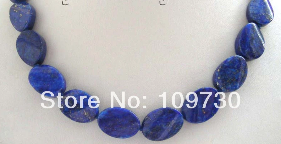 

Jewelry 002412 Natural 18mm Baroque Blue Lapis Lazuli Necklace 14KGP