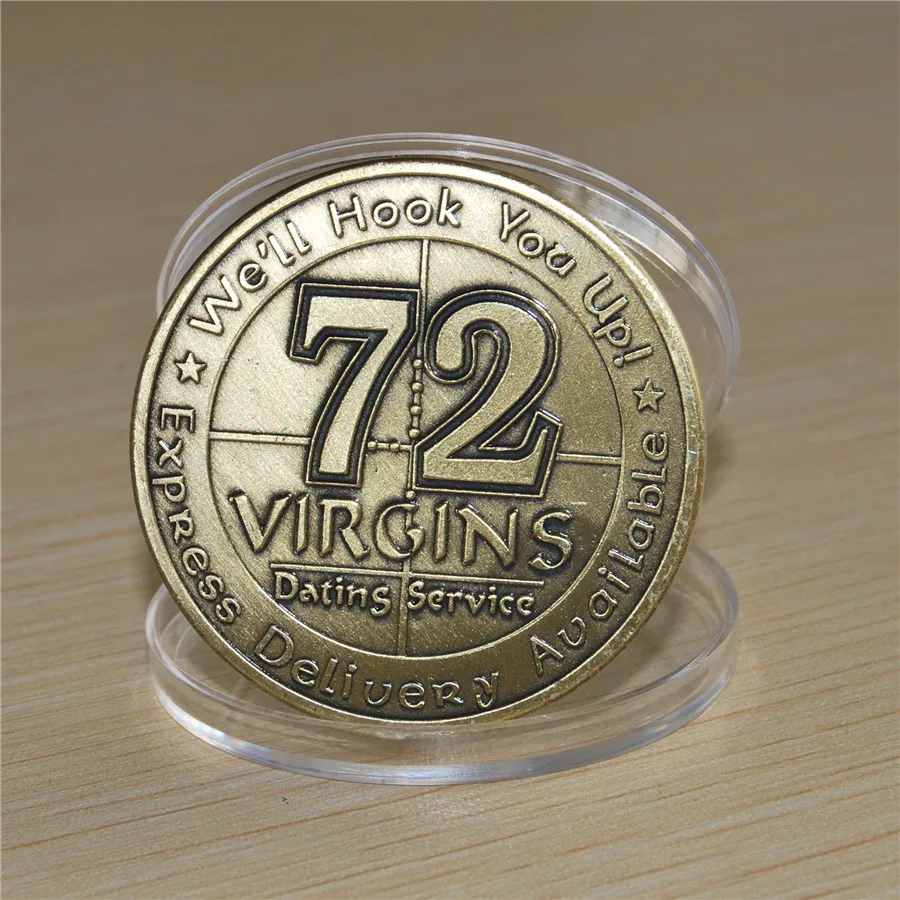 

30pcs/lot, U.S. Marine Corps 72 Virgins Bronze Antique Challenge Coin USMC Challenge Coin, High quality, free shipping,