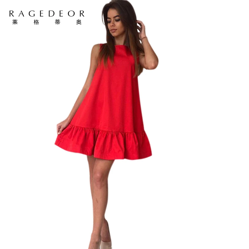 Buy Cheap 2017 summer new Casual A-Line O-neck women dress solid Cute Off the Shoulder ruffles mini dress sexy party elegant vestidos