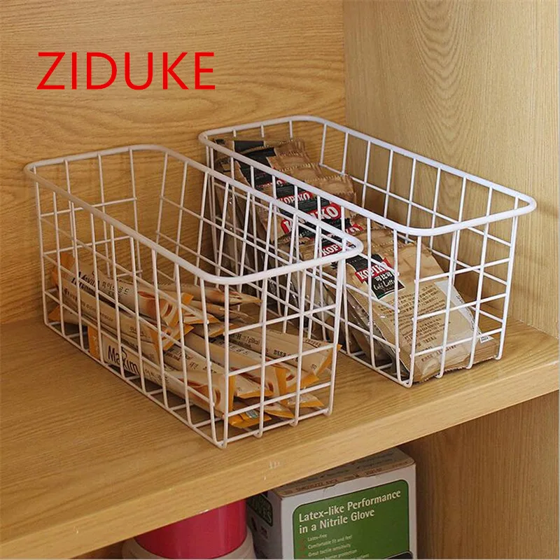 ZIDUKE Высокое качество бытовой Железный художественный японский стиль Органайзер настенный или стоячий Тип Sundries еда корзина для хранения