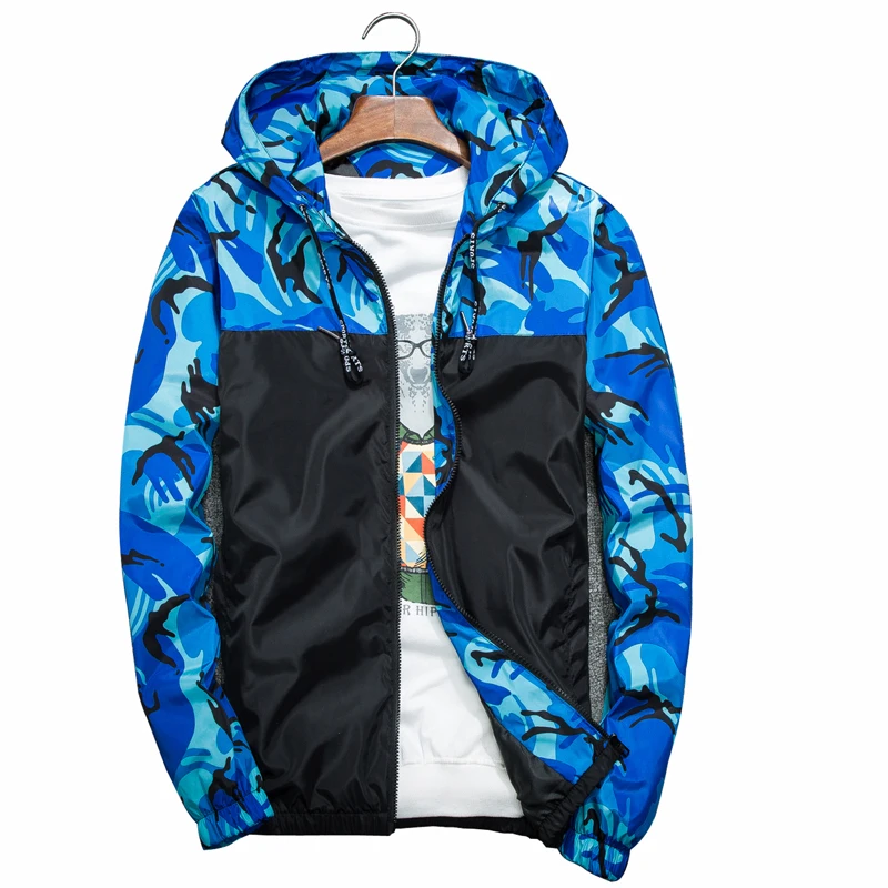 Goedkoop Lente Herfst Camouflage Jassen Mannen Hooded Bomber Jas Slim Fit Mannelijke Windjack Toevallige Bovenkleding Dunne Sportkleding Mannen Jassen