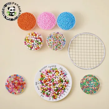 

pandahall DIY Crystal Clay Slime Mud Foam Beads Balls Polymer Accessories Storage Containers Steel Mesh Grid Making Tools Kits
