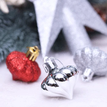 

20pcs 6cm Christmas Xmas Ball Bauble Silver Red Balls Hanging Home Party Tree Ornament Gift Decor Christmas Decorations Balls
