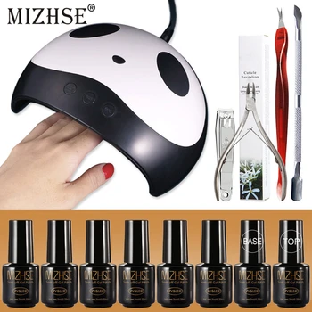 

MIZHSE UV Gel Nail Polish Dryer Hybrid Lakiery Nail Gel Polish Set With Base And Top Manicure Kits Nail Tools Gel UV Construtor