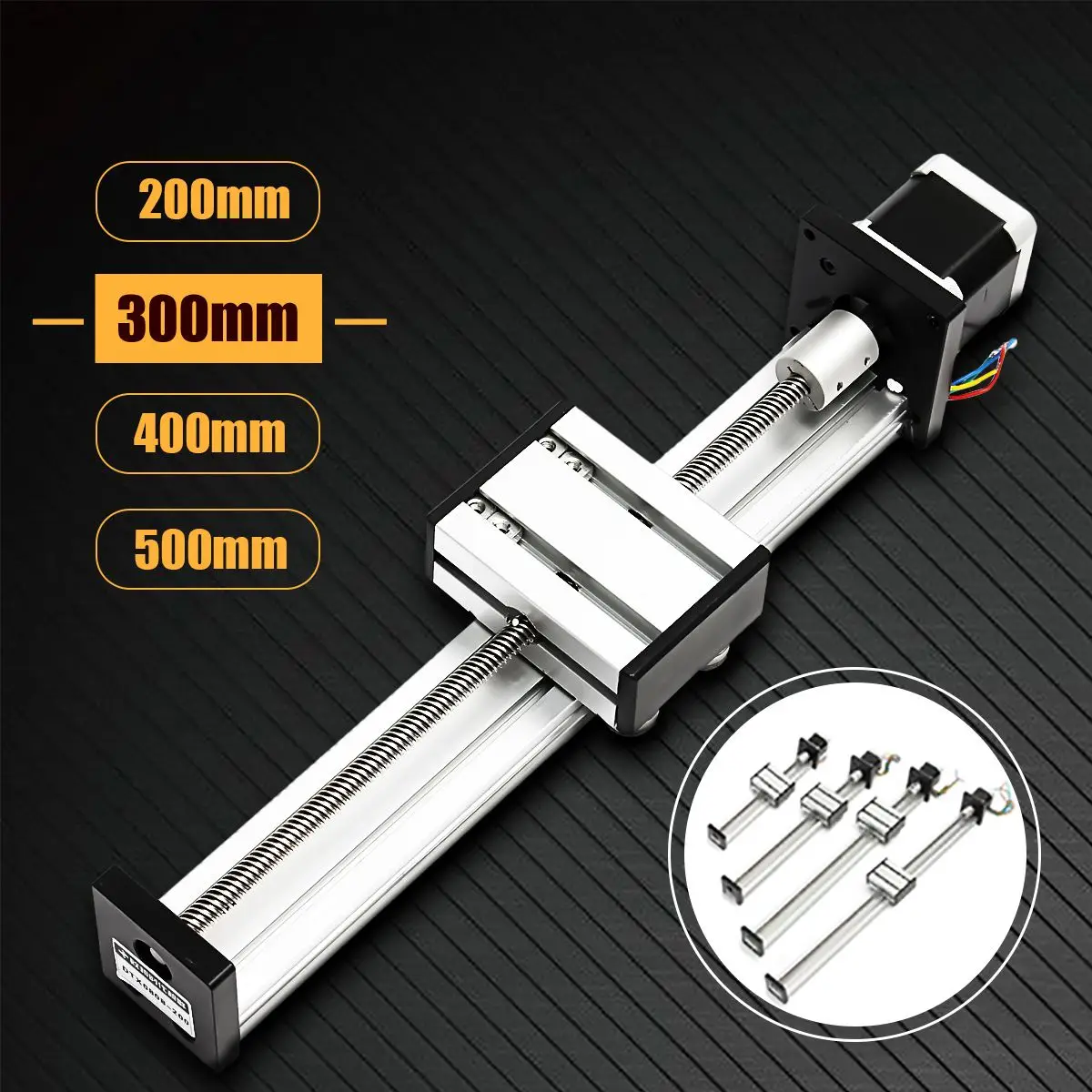 

300mm Slide Stroke CNC Linear Motion Lead Ball Screw Slide Stage Stroke 42 Motor Actuator Stepper For Engraving Machine