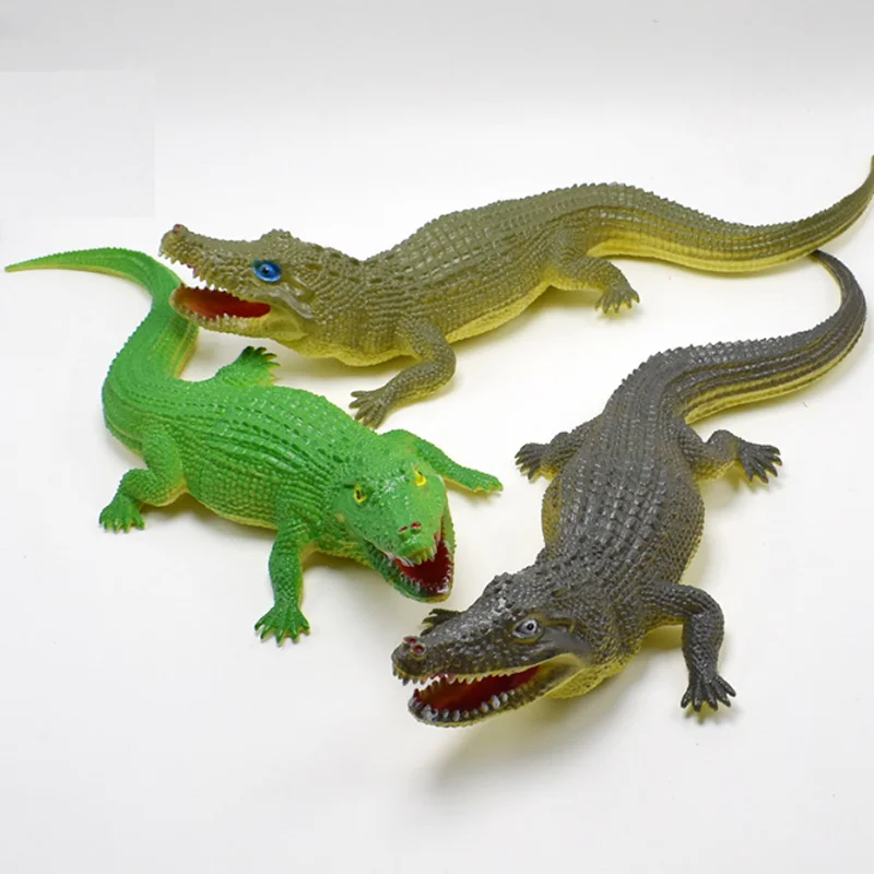 1 шт., новинка, 30 см, зеленый, коричневый, серый, Аллигатор, реалистичное моделирование, животные, крокодил, фигурка, игрушка для детей