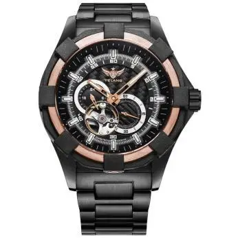 

YELANG V1008 self luminous mens steel strap sapphire mirror waterproof 100m sport automatic mechanical watch military wristwatch