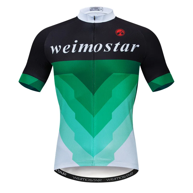 Color 1 Weimostar зеленая велосипедная рубашка мужская летняя с коротким рукавом Pro Team велосипедная одежда быстросохнущая трикотаж MTB велосипедная одежда Maillot - Цвет: Color 1