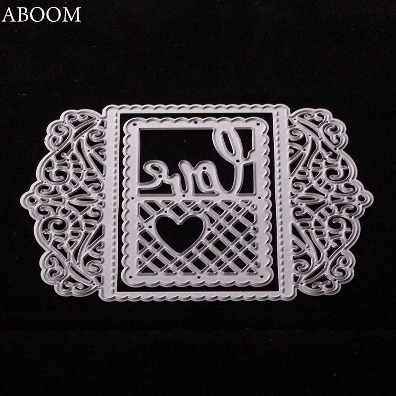 

ABOOM 1PC Lace Frame Love Envelope Design Cutting Die Scrapbooking Album Embossing Folder Template DIY Card Paper Craft Die Cuts