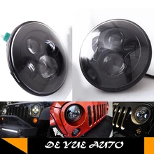 Сделано в C Здравствуйте na " светодио дный налобный фонарь для 1992-2006 Hummer H1 2003-2009 Hummer H2 Здравствуйте ближнего света 7-дюймовый круглый фары