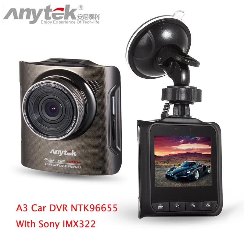 

Anytek A3 Dash Camera Novatek 96655 1920x1080 For Sony IMX322 CMOS 170 wide Super Night Vision Full HD Car DVR