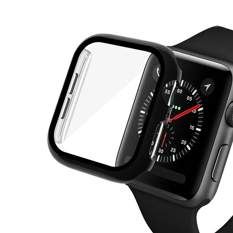 3D полное покрытие закаленное Стекло+ протектор для наручных часов Apple watch 4 Чехол Экран сменная Крышка для наручных часов iWatch серии 44/40 мм Акссесуары