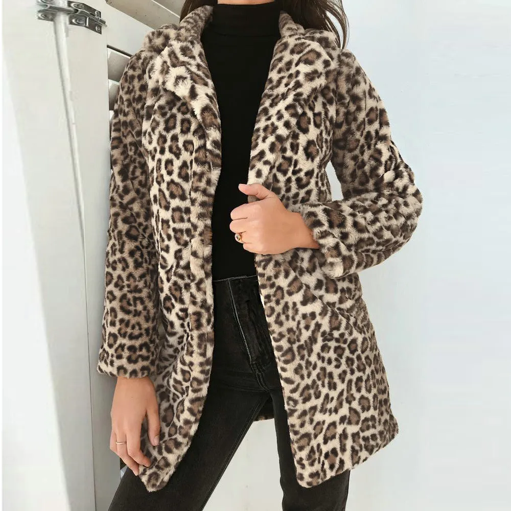 KANCOOLD пальто и куртки Женская леопардовая сексуальная зимняя теплая верхняя одежда из искусственного меха Модная хлопковая одежда новая женская куртка 2018Oct17 - Цвет: Цвет: желтый