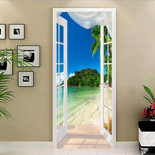 PVC Auto-Adesivo Impermeabile Adesivo Porta 3D Mare Paesaggio Murale Foto  Carta Da Parati Soggiorno Creativo FAI DA TE Decorazione Adesivi 3 D -  AliExpress