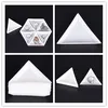 10Pcs White Containers For Beads Display  PP Triangle Plate For Jewelry Beads Organizer Plastic Tray Packaging New ► Photo 1/6