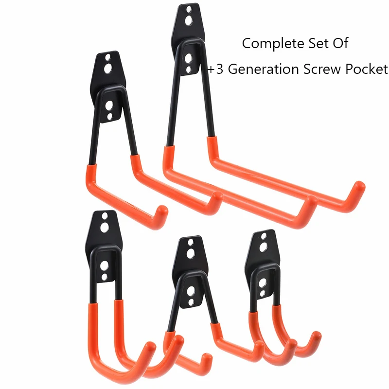 DOZZLOR 1 комплект пять наборы крюков оранжевый склад крюк и винт установка сверхмощный для организации электроинструментов держатель крюк - Цвет: 1Set A