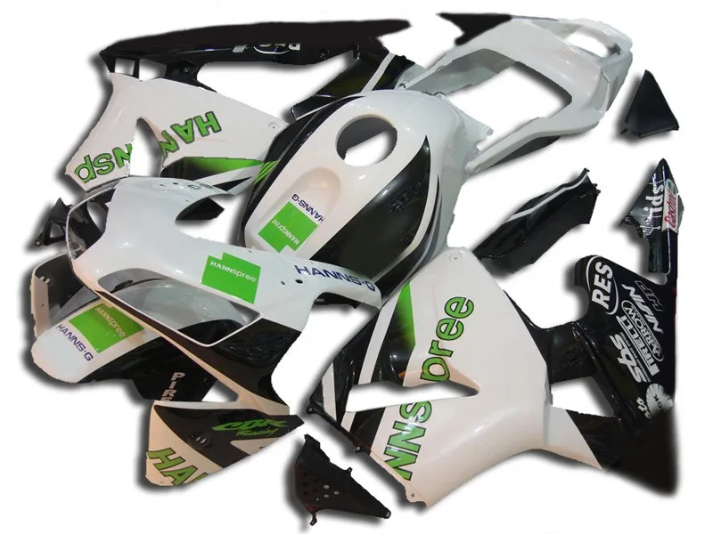 

New Injection Mold Full Fairing kit Fit For Honda CBR600RR F5 2003 2004 03 04 600RR 600 ABS fairings+Tank cover White green