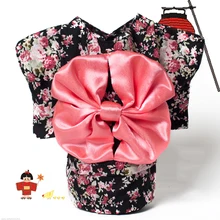Одежда для домашних животных платье для собак одежда в цветочек японский кимоно галстук-бабочка рубашка костюм платье принцессы vestido Pet