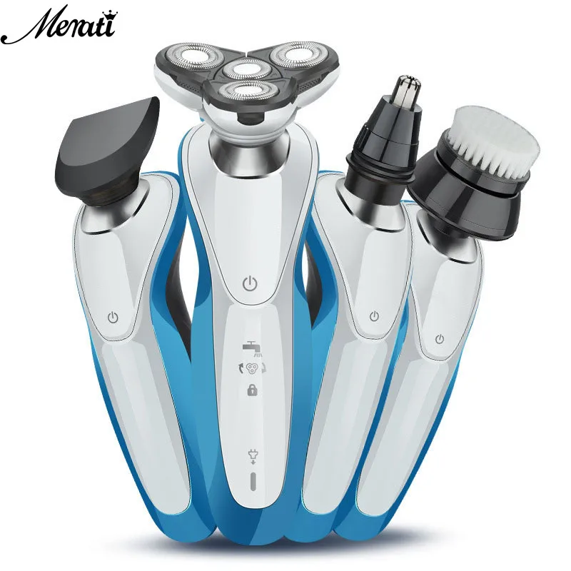 Rotary 4D Rechargeable Three Head Shaver Washable Men's Cordless